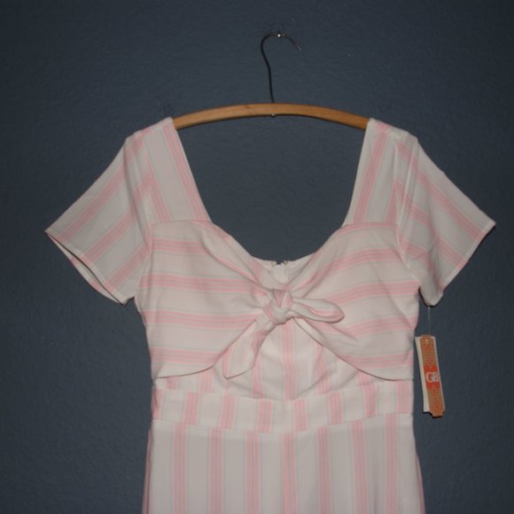 GB Gianni Bini Tie-Front Stripe Jumpsuit S NEW NWT - Picture 4 of 10